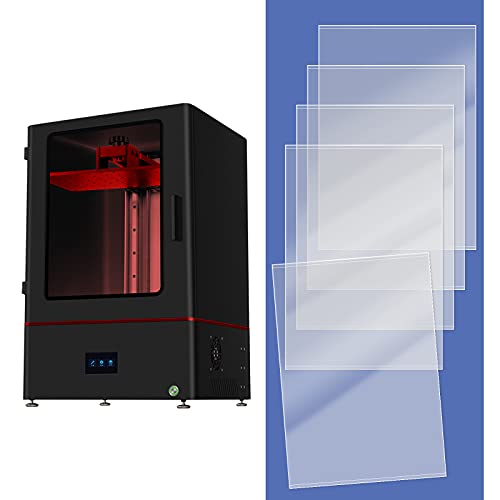 5pcs 3D Printer FEP Film Transparent with Yellow Scraper 140 x 200 x 0.1mm Compatible with Creality LD002R Compatible with ELEGOO Mars AnyCubic Photon/Photon S Creality LD-001