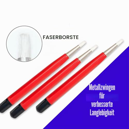 3 Pcs Fiberglass Scratch Brush Pen for Cleaning Jewelry, Watches, Coins, Electronic Applications, Rust and Corrosion Removal