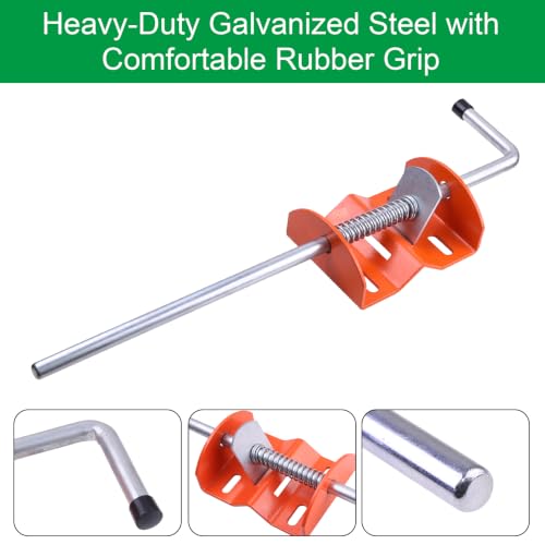 17-Inch Heavy Duty Gate Anchor Cane Bolt, Spring Loaded Galvanized Steel Drop Rod for Farm & Garden Gates - Anti-Sag Security Latch Prevents Wobbling, 1-Pack