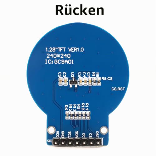 ARCELI 3pcs GC9A01 1.28 Inch Round TFT Display for Arduino, RGB IPS HD 240 x 240 Resolution SPI Interface LCD Display Module for Display Devices, Real-time Monitoring and Instrument Display