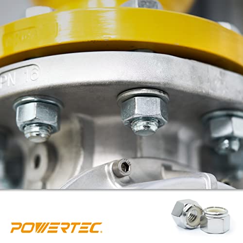 POWERTEC QLN1101-P4 1/4"-20 Nylon Insert Lock Nut Set | 18-8 304 Stainless Steel – 200 Pack