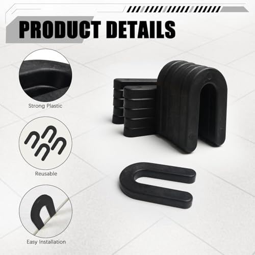 200 Horseshoe Tile Spacers, 1/4-Inch U-Shaped Plastic Spacers for Tile Leveling System Floor Wall Tile Installation 1/4"-200 Pcs