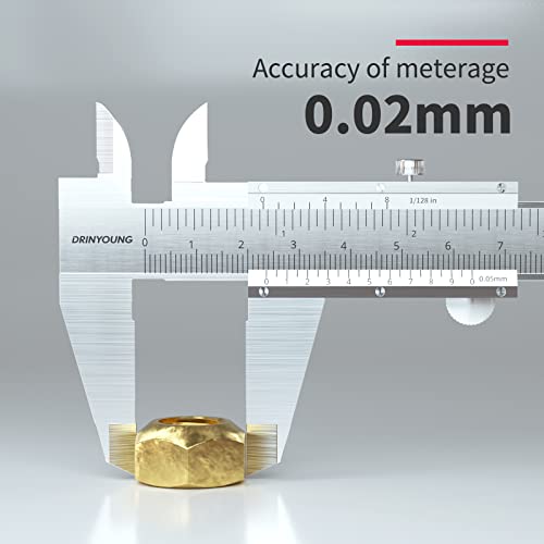 Carbon Steel Vernier Caliper Dual Reading Scale Metric Calipers Measuring Tool Inside Outside Depth and Step Measurements 0-12" Inch/Metric Range 0.05/0.0078" Resolution DRINYOUNG0-12 L 0-12" (Vernier Caliper, Carbon Steel)