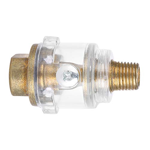 Oil Lubricator 1/4" BSP Mini In Line Air Tool Oil Lubricator Oiler Compressor Pipe Automatic Lubrication