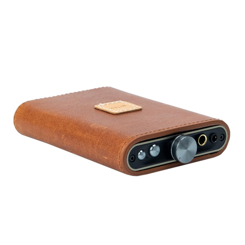 MITER CASE for iFi Hip-dac/Hip-dac2 / Hip-dac 3 Portable dac, Handcrafted Miter Pull-Up Leather Cover hipdac3-Brown