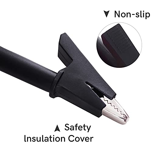Goupchn 10PCS Test Leads Kit Dual-Ended Alligator Clip with Stackable Banana Plug to Alligator Clip Copper Flexible Cable Wires for Electrical Testing 3.3ft/1m
