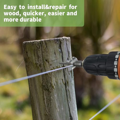 Reusable Wire Fence Staples 1.7in 100PCS, 304 Stainless Nails for Wood SS1.9IN*100PCS