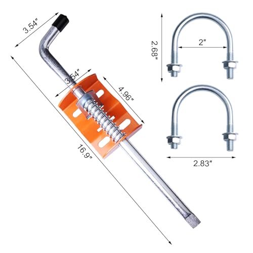 Heavy Duty Gate Anchor Cane Bolt – 17 Inch Drop Rod Stake for Farm, Garden, Ranch Fence Gates – Prevent Swinging & Sagging – Zinc Plated Steel 1