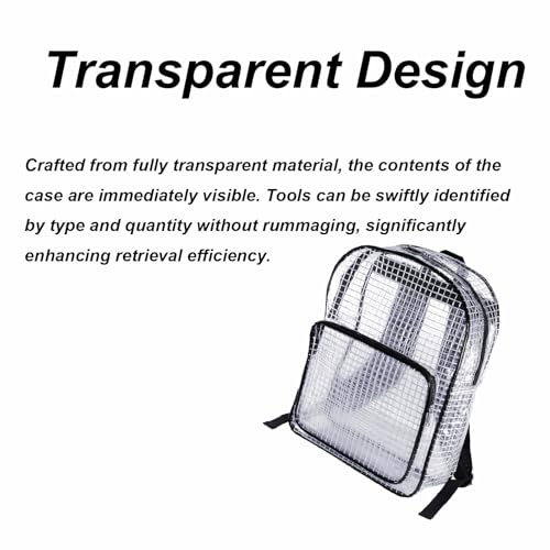 Anti-static Clear PVC Backpack Transparent Cleanroom Tool Bag for Work and Travel