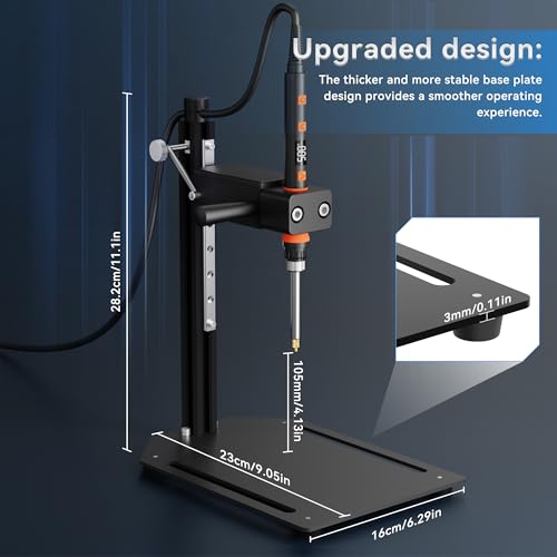 Black Vertical Heat Set Tool,90W Solder Iron & Brass Thread Inserts Black