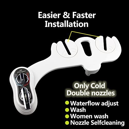 APURE BIDET A123 - Only Cold Water Bidet- Dual nozzles of wash and women wash- Selfcleaning Toilet Bidets (1PC) 1