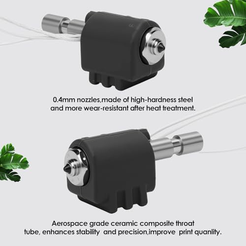 Ceramic Hotend Kit Replacement for Anycubic Kobra 3 Max, 3D Printer with 0.4mm Nozzle, 600 Mm/s Printing Speed, Supports PLA, PETG, TPU, ABS Filaments, High Strength Steel Heat Proof