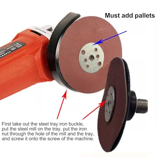 Pack of 2 Fibre Discs 125 mm Sanding Discs Angle Grinder Sanding Disc Grinding Attachment for Angle Grinders Compatible with Grinders and Grinders with an Inner Diameter of 14 mm
