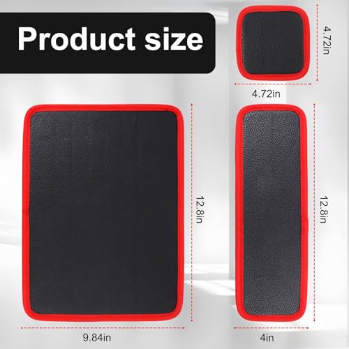 Magnetic Tool Mat Set for Mechanics, Flexible Heavy Duty Magnetic Parts Holder and Tool Organizer for Wrenches, Screws, Nuts, Bolts, Garage Toolbox Accessories (Red, 3PC) Red