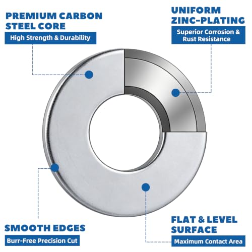 Acrux7 400PCS Steel Fender Flat Washers for 3/8 Washer Applications
