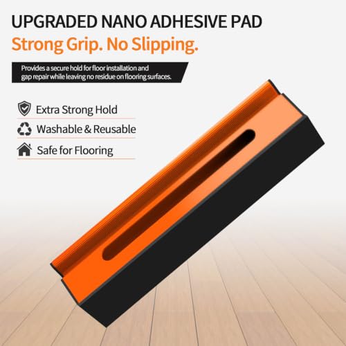 Floor Gap Fixer Tool Kit for Laminate Floors with Storage Bag & Nano Pads Orange