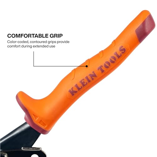 Klein Tools 120AVSKIT Aviation Snip Set, Left, Right, Straight Cut, Metal Shears with Forged Steel Blade, 3-Piece 3-Piece Kit
