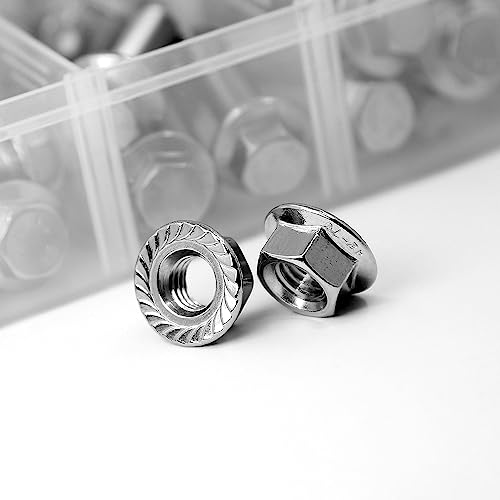 112PCS M6 Stainless Steel 304 Flanged Hex Head Bolts and Nuts kit 10mm 20mm 30mm 40mm 50mm 112PCS M6 Bolts and Nuts Kit