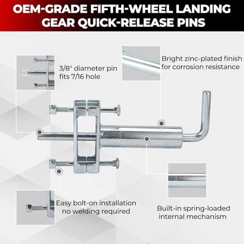 308287 RV 5th Wheel Landing Gear Quick Release Pull Pins -2 Pack 3/8" 7/16"