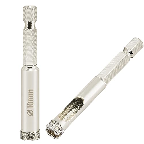 4 1/2 Inch Diamond Hole Saw + 3/8 inch Diamond Drill Bit for Glass, Porcelain Tile, Ceramics Pot, Marble and Granite