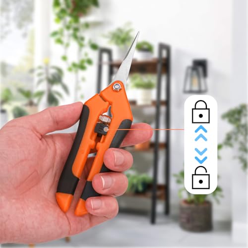 20 Pack 6.5 Inch Garden Pruning Scissors, Hand Pruner with Stainless Steel Blades, Sharp Point Gardening Shears Cutter, Gardening Pruning Shear, Supplies & Accessories(Orange)