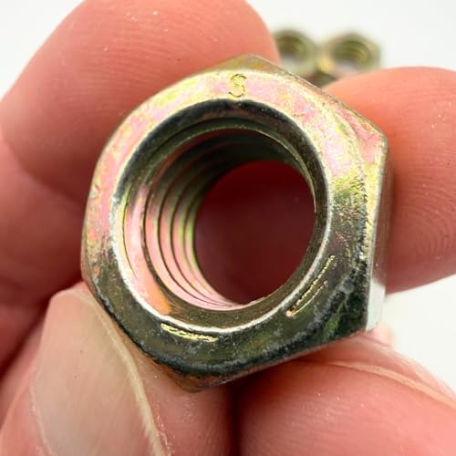 1/2-13 Hex Nuts (50 Pack) – Grade 8 Heavy-Duty Replacement Nuts for General Fastening, Repairs & Structural Hardware SAE J995 0.5" Hex Nut – 50 Pack