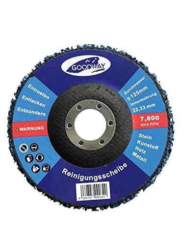 GOODWAY Cleaning Discs Set │ 5 Pieces Mix │ CSD Sanding Discs Diameter 125 mm │ Coarse Cleaning Discs for Rust Removal, Welds & Surface Cleaning │ Removes Paint, Paint, Oxidation & Rust