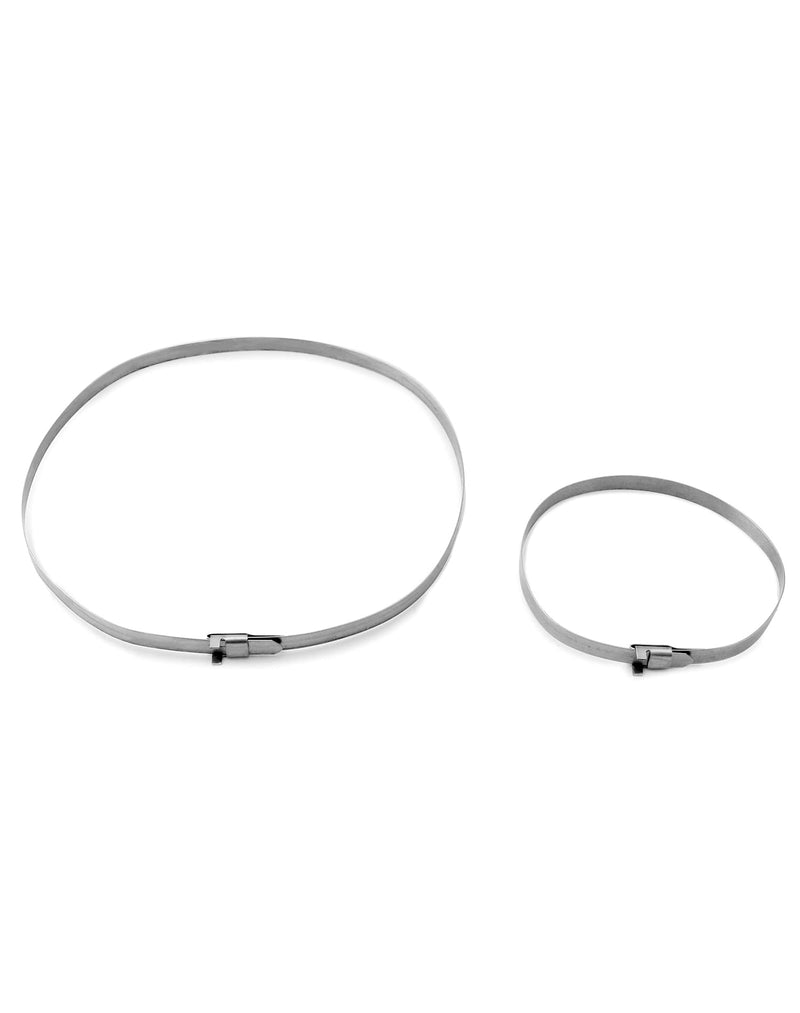 QWORK CV Boot Clamp, 20 Pack 304 Stainless Steel CV Joint Boot Band Clamp, 1.8" - 3.2", 1.8" - 5.6" Universal Adjustable Drive Shaft CV Guide Clamp