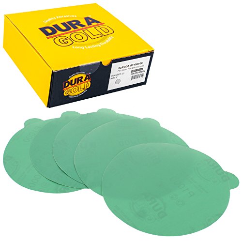 Dura-Gold 5" Gold Sanding Discs - 1000 Grit & 6" PSA DA Sander Backing Plate Pad