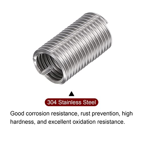 HARFINGTON 30pcs Wire Threaded Inserts 5/8-11 UNC 3D 47.7mm 304 Stainless Steel Helical Coiled Wire Thread Sleeve