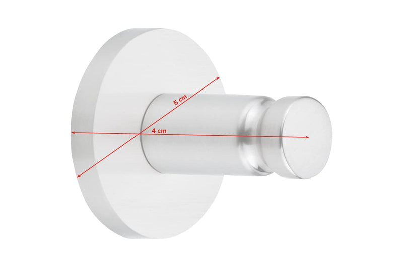 tesa Moon Bathroom Hook - No Drill Chromed Metal Self-Adhesive Hook for the Bathroom in Round Design - Stainless - Waterproof - Includes Removable Glue Solution