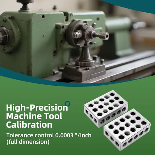 Precision 1 2 3 Blocks Tool Steel 23 Holes Matched Pair 2 Blocks