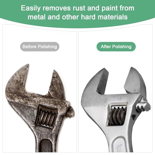 M METERXITY Pack of 3 Whetstones with Attachment 1/4 Inch (6 mm) Shaft Aluminum Oxide Polishing and Grinding Drill for Rotary Tools 1.57 Inch (40 mm) Diameter 80 Grit Tip [Grey] 40mm