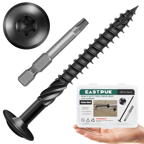 (20Sets) 1/4" x 3" Hex Head Lag Bolts & 50-Pack #14 x 3 Wood Screws, Lag Screws 3 Inch, Heavy Duty Self Drilling Structural Screw, Duty Lag Screws with Washers for Exterior Wood and Timber Fas
