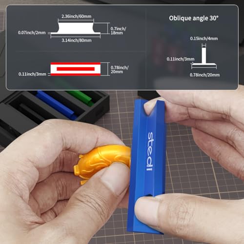 Metal Sanding Sticks + Adhesive Sandpaper#400#600#800(30pcs)