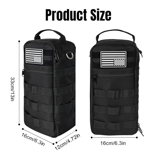5-Piece Tool Organizer Set – 4 Pack Small Tool Pouch Bags + 1 Portable Small Tool Hand Bag with Shoulder Strap, Heavy Duty Waterproof Oxford Tool Bag Combo for Electricians, Carpenters, Mechanics, DIY