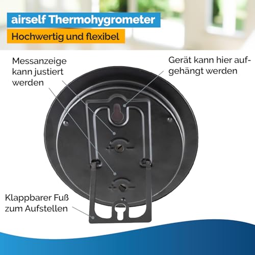 Mold Test + Thermohygrometer Analogue for up to 6 Rooms | For checking mold pollution, including analogue thermo-hygrometer