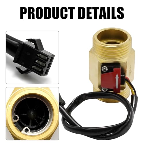 Hoypeyfiy Water Flow Sensor, Stable Hall Flow Meter for Water Heaters, Water Machines and Industrial Applications
