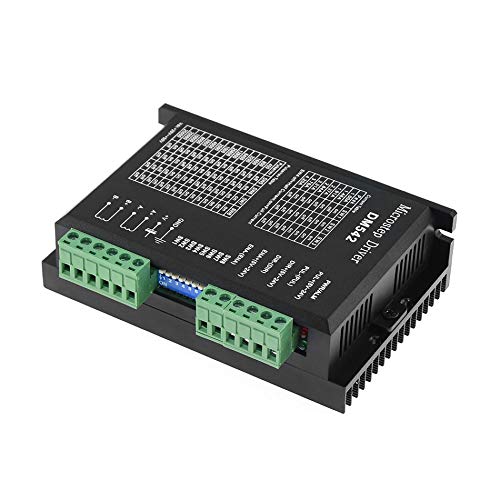 CNC Digital Microstep Driver DM542 Stepper Motor Driver Controller 2-Phase 20-50V DC Max 4.2A 42 57 86 Motor Driver for Nema 17, 23 and Nema 34 Stepper Motor Series, Replace M542 M542H