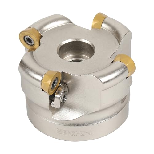 HFS(R) Face Mill Cutter Holder 63mm R8-FMB22 Shank with Cutter Inserts and Spanners for Milling EMRW 6R63-22(2.48")