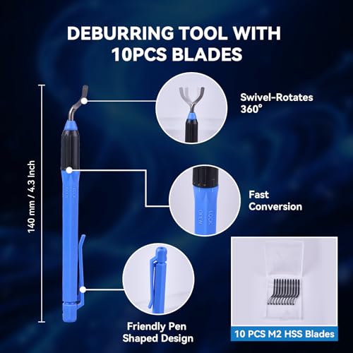 WISSCOOL 8-in-1 Tubing Cutter Set HVAC 8 in 1 Set Blue