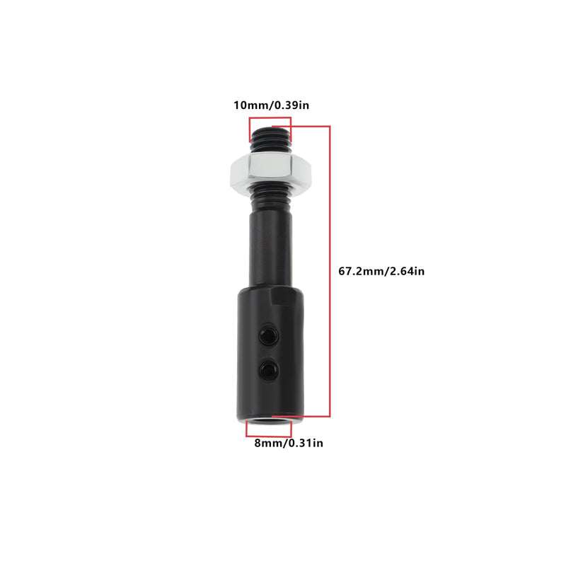 SG Store 4-Piece Extension Shaft Attachment for Double Grinding Machines 8 mm to 10 mm with Wrench and Washer for Polishing and Grinding Machines (2 Left + 2 Right)