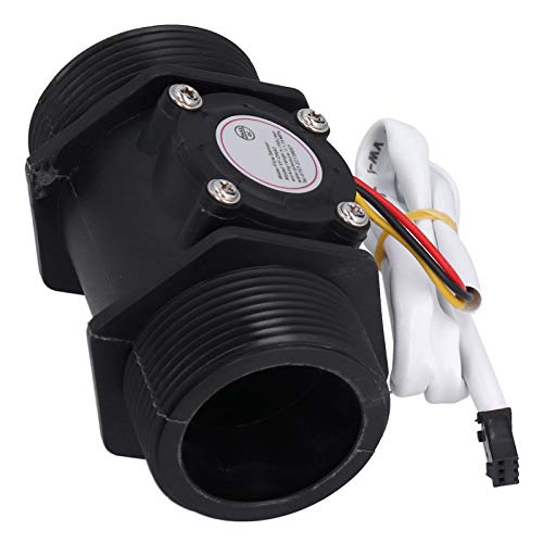 Fafeicy Water Flow Sensor Hall Turbine Flowmeter 47mm, DC3.5-24V