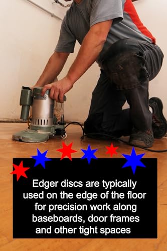 Sungold Abrasives 87507 Plain Backed Edger Discs for Floor Sanders 100 Grit Heavyweight Silicon Carbide Paper, (50/Pack) 7" x 7/8" Center Hole