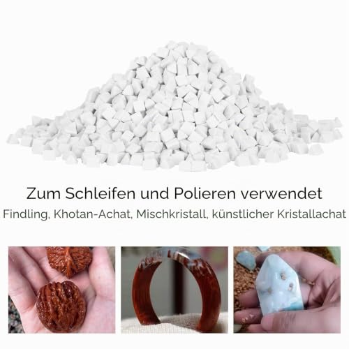 Ceramic filler, 1, 3 kg, polishing abrasive material, DIY supplies, triangle abrasive, non-abrasive for stones
