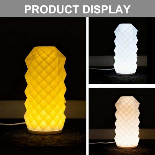 4 Pieces 3D Printer LED Lamp Set, Night Light Models with 3 Colours, 3D Printer Part LED Light Lighting, DIY Hardware Replacement Parts, USB Powered, for Bambu Lab Makerworld A1/A1mini/P1S/P1P/X1C 4 LED lamps + 4 USB adapters