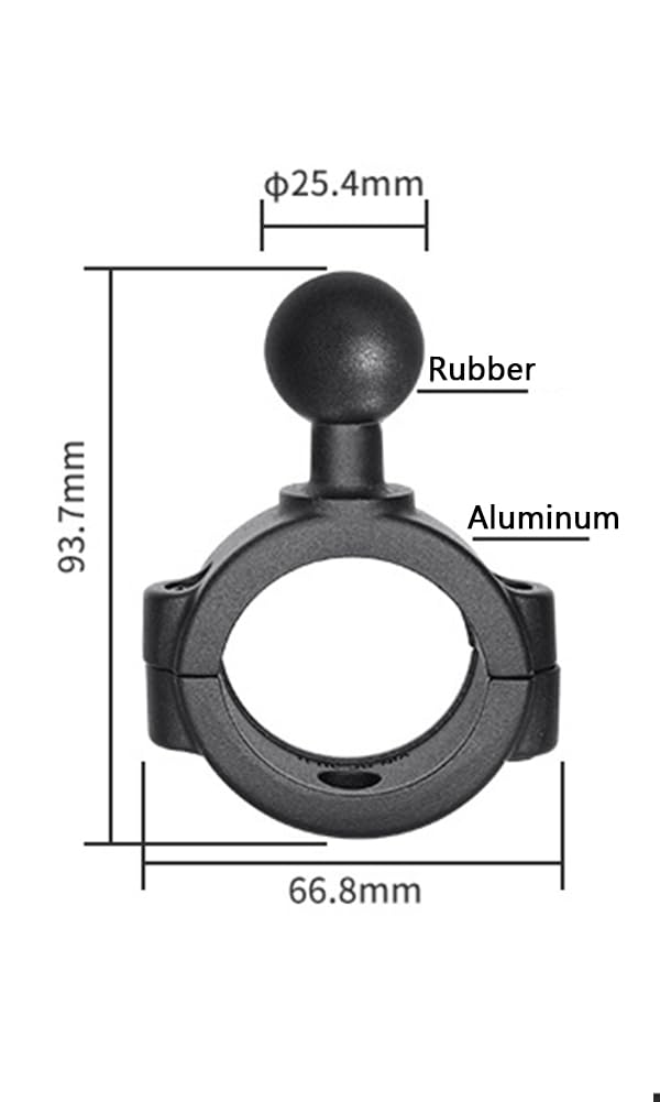 Strg Phone Mount with Rail Base, Universal Phone Holder for Rails 1.12'' to 1.5'' in Diameter, X Phone Mount Compatible with Bike Motorcycle ATV/UTV and More Rails