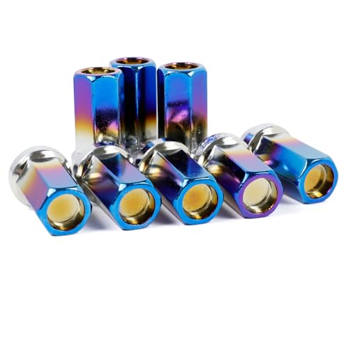 (M12 x 1.5) Wheel Lug Nuts, Burnt Blue,Closed End 1.65" Tall 17mm Hex, 60 Degree Cone Seat, 20PCS/Set,Fits Aftermarket Wheels M12 x 1.5