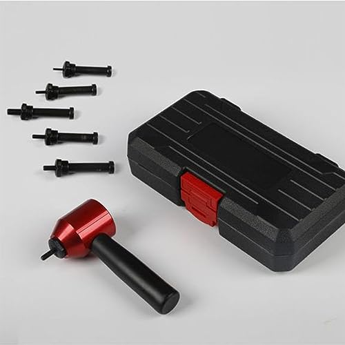 26Pcs Rivet Nut Drill Adapter M3 M4 M5 M6 M8 Metric Mandrel Rivet Nut Thread Insert Aluminum Drill Attachment Tool Set Red Adapter with Nuts & Mandrels