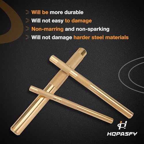 Brass Drift Punch Tool, 3-Piece Set-3/4, 1/2", 3/8" Brass Drift 3-Piece Set (3/4" x 8", 1/2" x 7", 3/8" x 6")